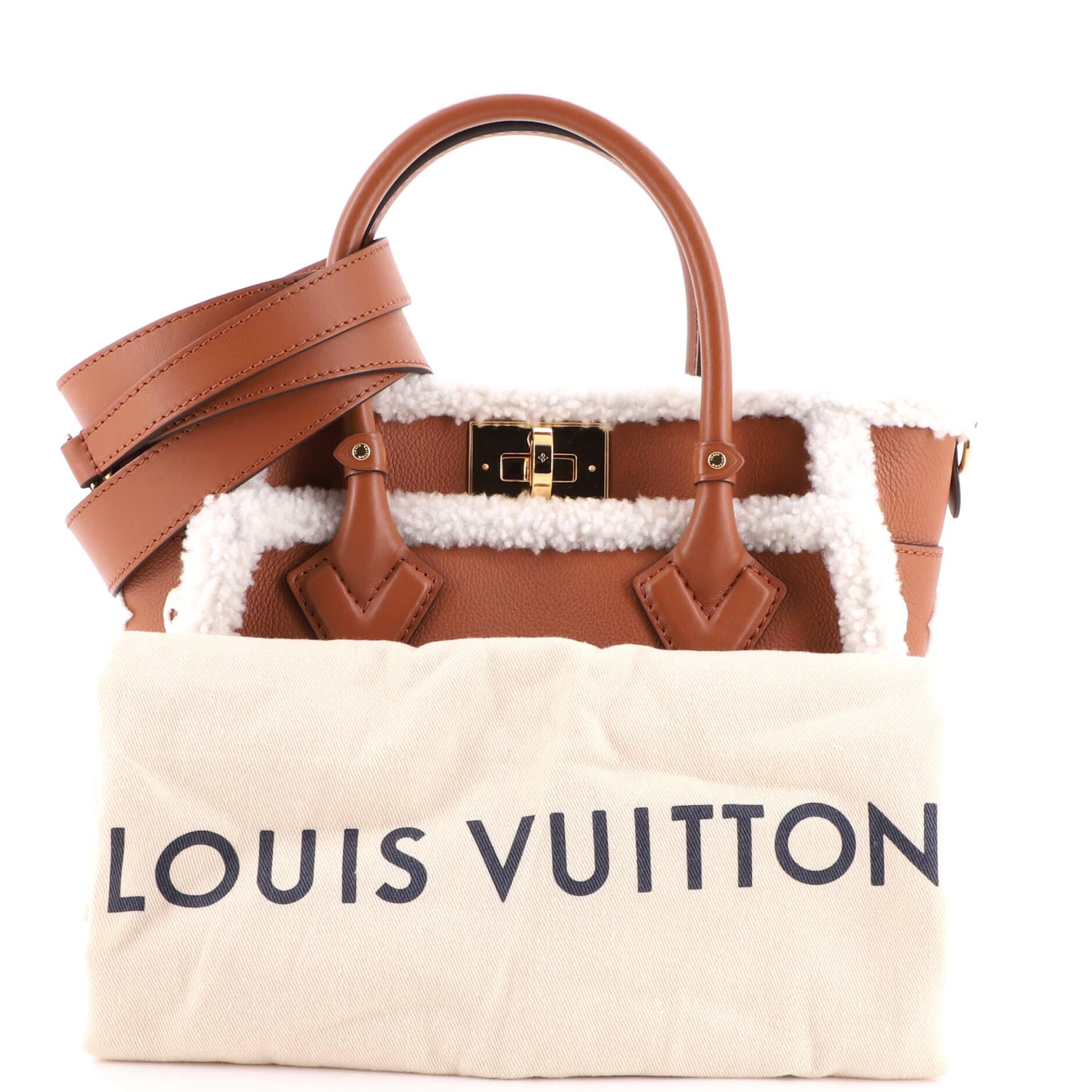 Louis Vuitton On My Side Tote Leather with Monogram Canvas at 1stDibs  on my  side louis vuitton, louis vuitton on my side tote bag, cabas on my side  louis vuitton