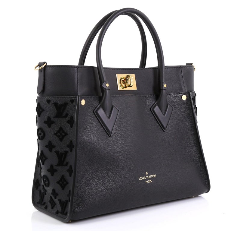 Louis Vuitton LV On My Side Tote GM Black Leather M22225 Retail $5,100