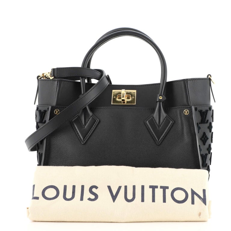 Louis Vuitton On My Side Tote Monogram Tuffetage Leather Black