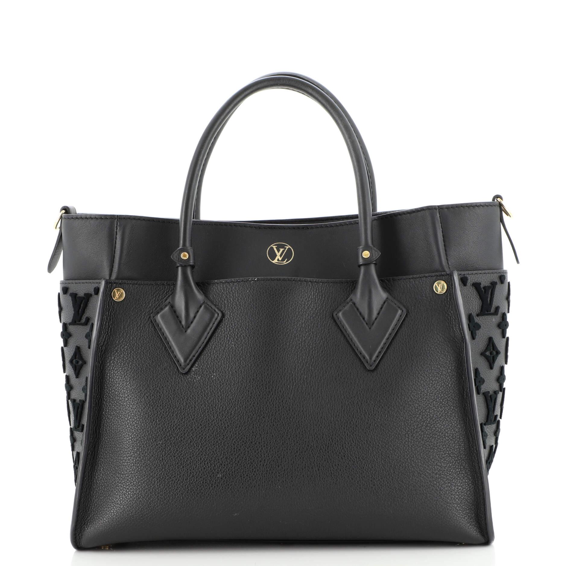 Black Louis Vuitton On My Side Tote Monogram Tuffetage Leather
