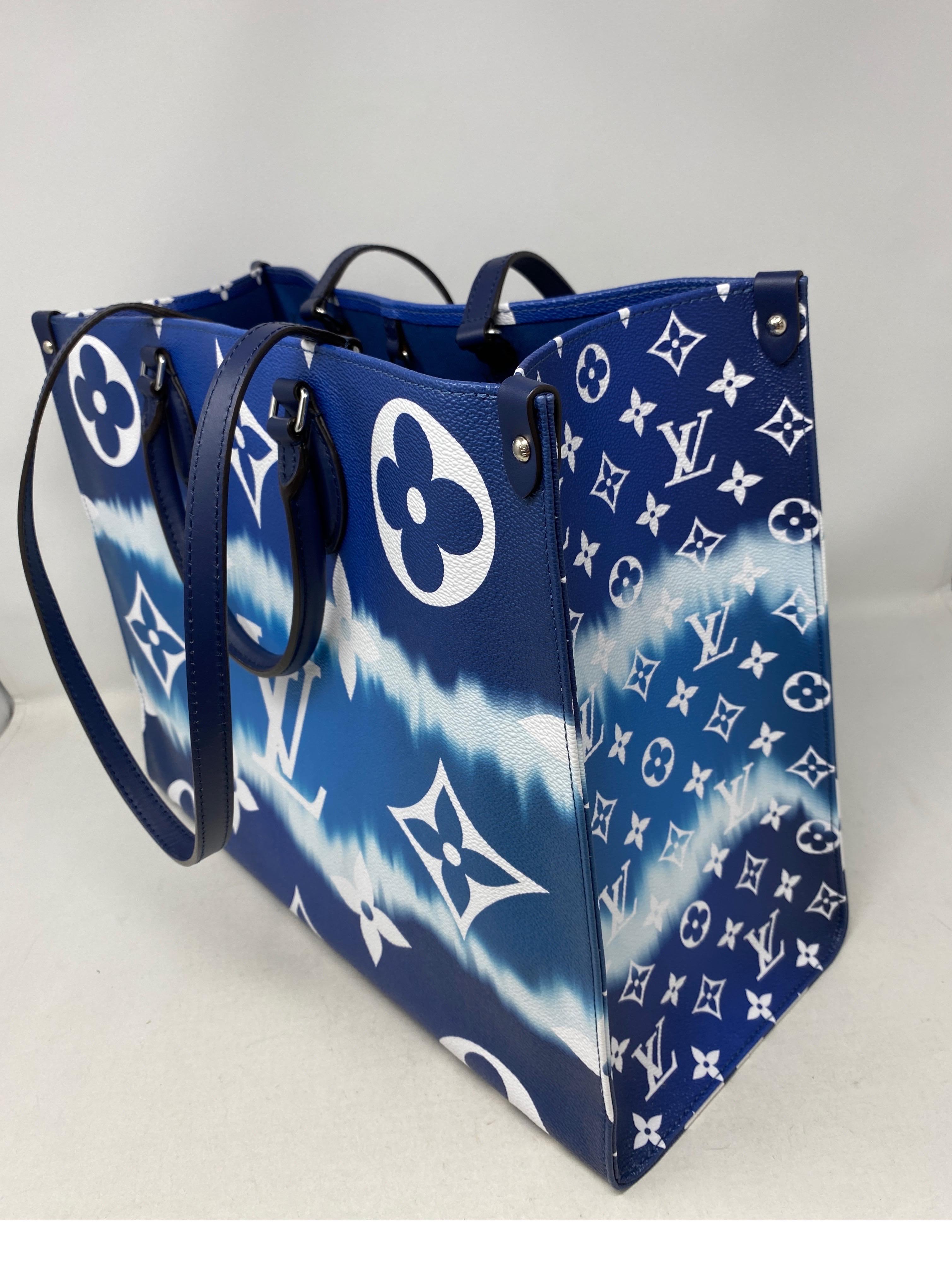 Women's or Men's Louis Vuitton On The Go Blue Escale Bag