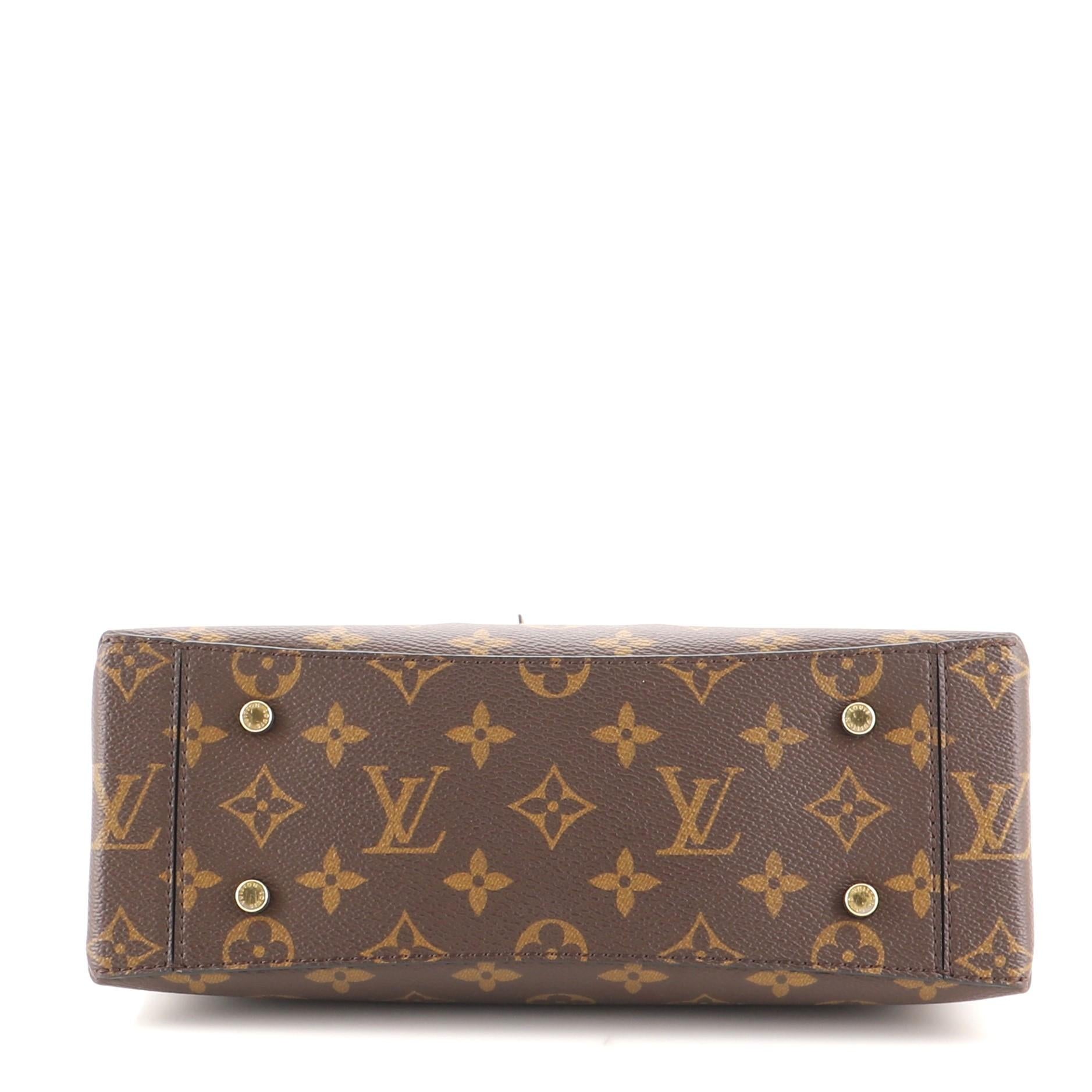 Ein-Hand-Klappentasche von Louis Vuitton aus Segeltuch und Leder mit Monogramm MM für Damen oder Herren