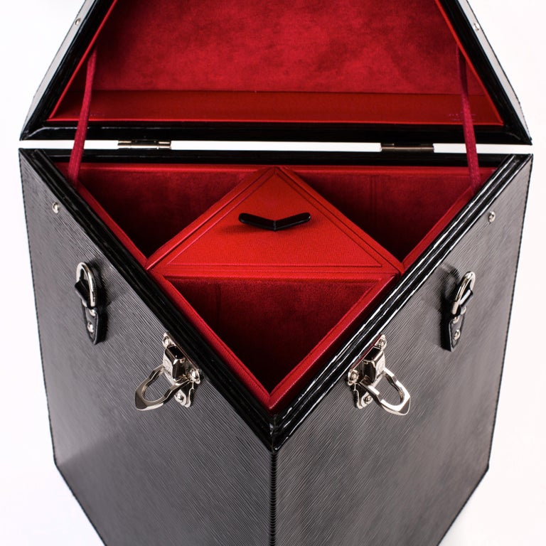 Louis Vuitton One of a Kind Black Epi Leather Wine Case For Sale at 1stdibs