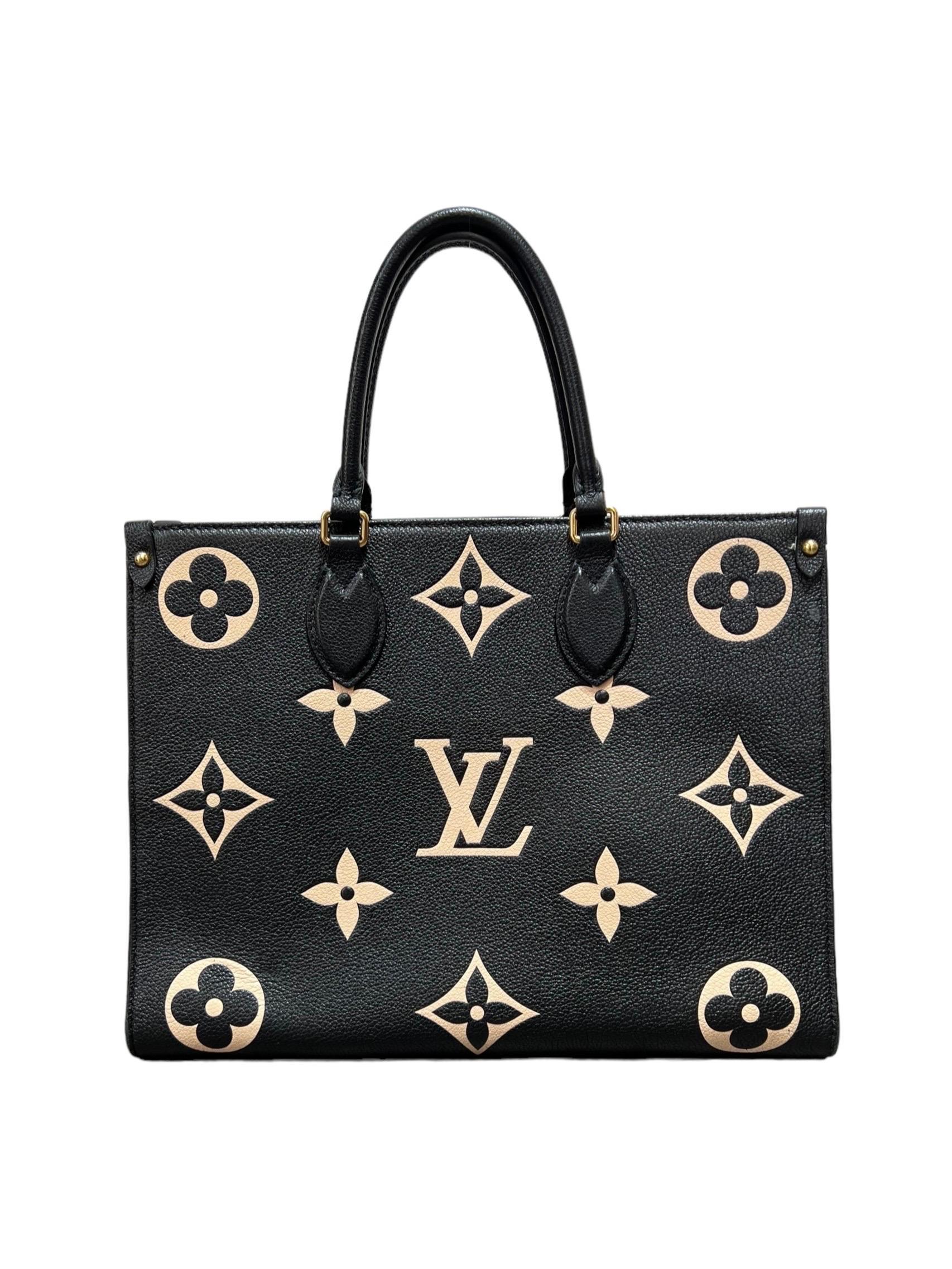 Women's Louis Vuitton OnTheGo Empreinte MM Bicolor Borsa A Spalla  For Sale