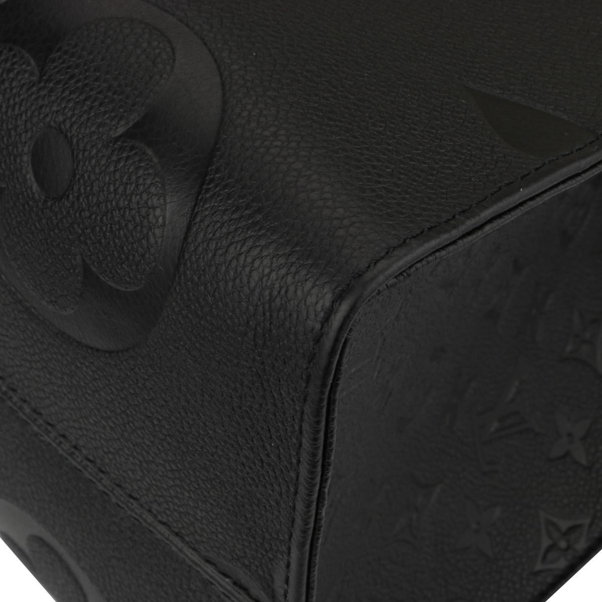 Louis Vuitton Onthego GM Black Monogram Empreinte Leather Tote with Gold HW 2019 4