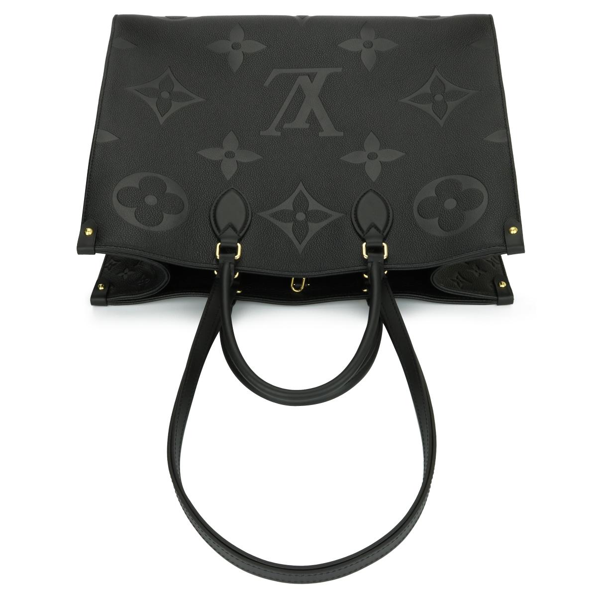 Louis Vuitton Onthego GM Black Monogram Empreinte Leather Tote with Gold HW 2019 5