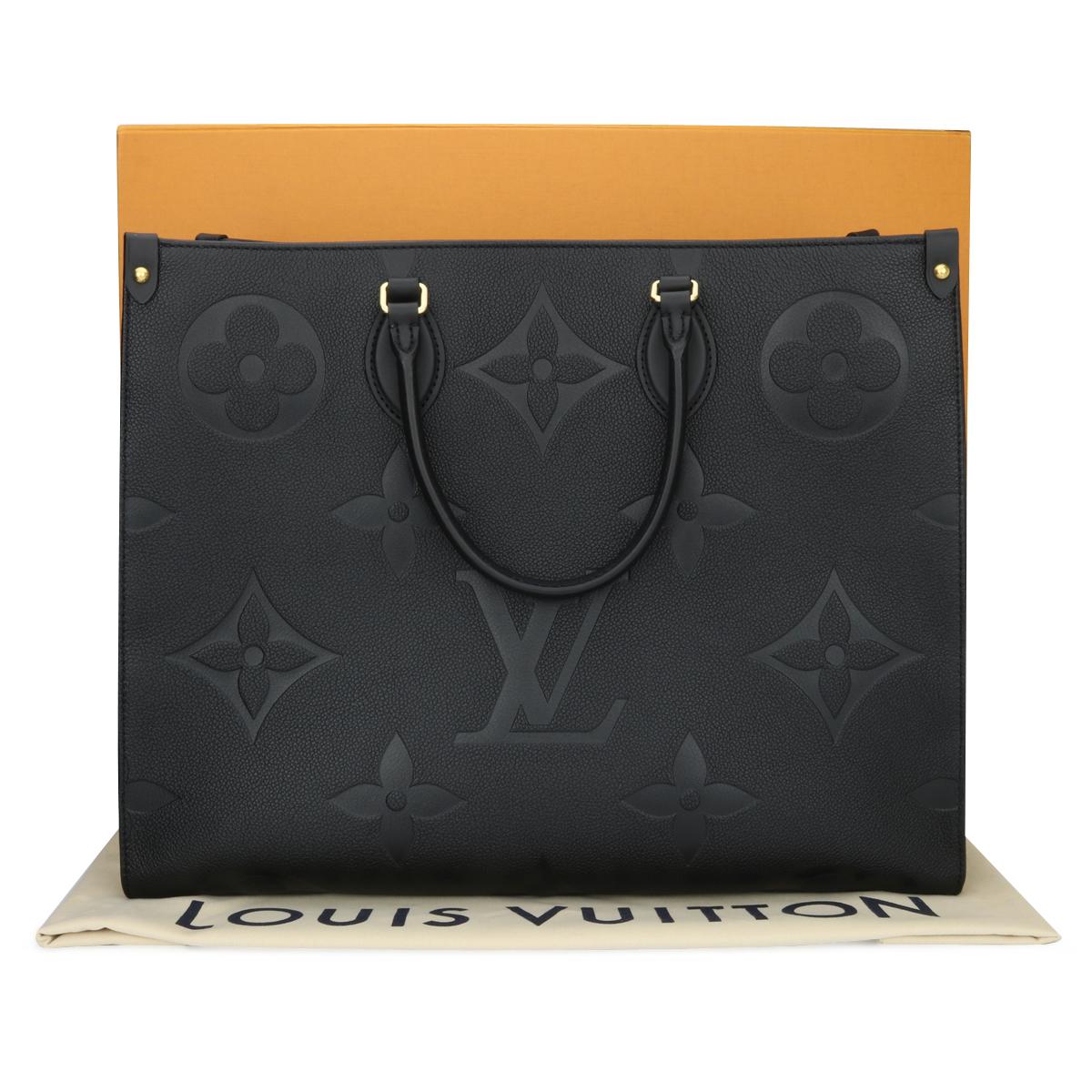 Louis Vuitton Onthego GM Black Monogram Empreinte Leather Tote with Gold HW 2019 11