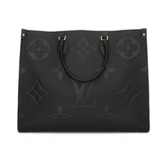Louis Vuitton Onthego GM Black Monogram Empreinte Leather Tote with Gold HW 2019