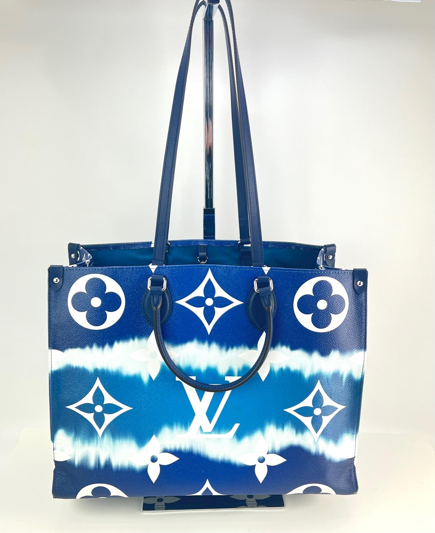 Women's or Men's Louis Vuitton ONTHEGO GM Escale Blue Giant Monogram Tote