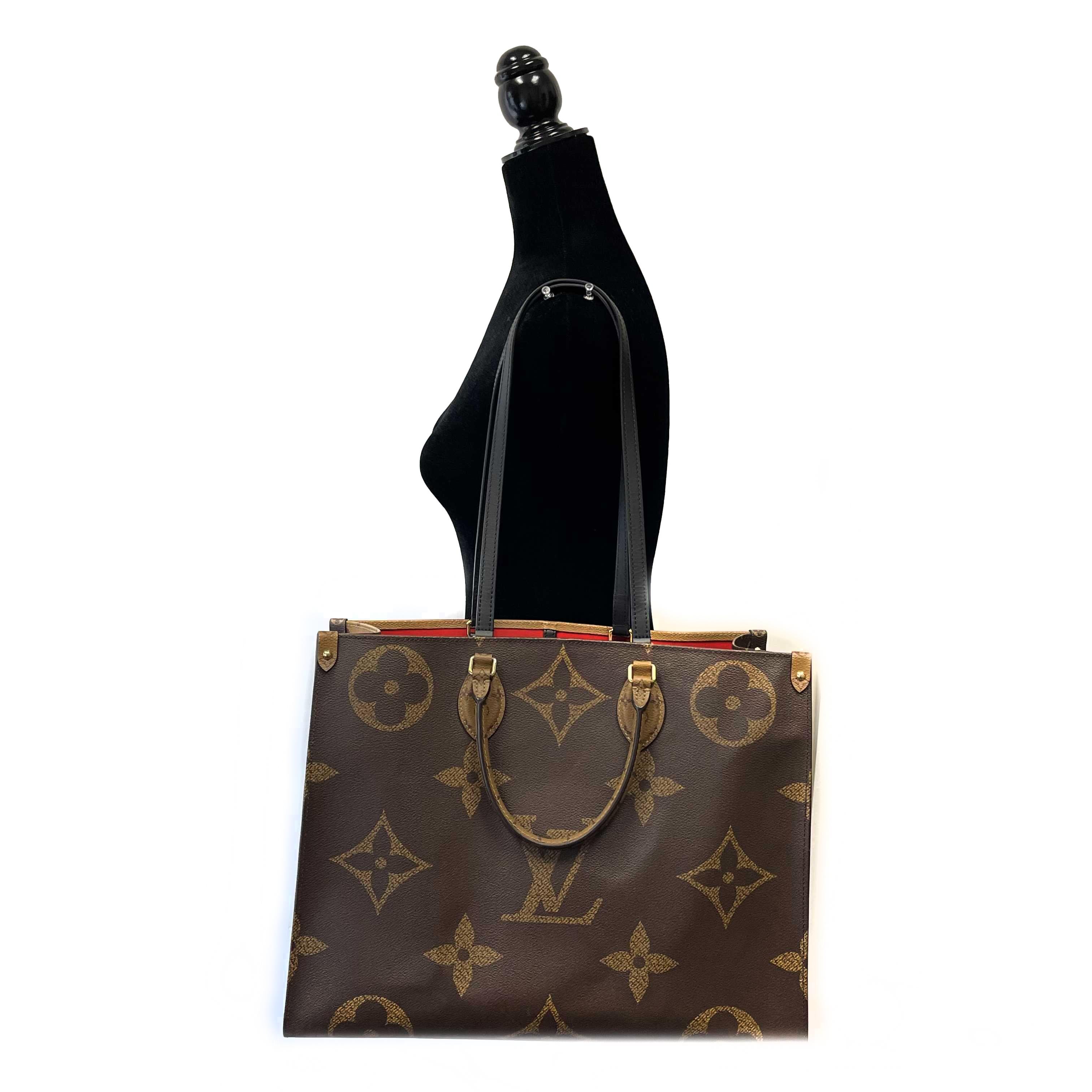 	Louis Vuitton - OnTheGo GM Monogram Tote Reverse - Brown w/ Shoulder Strap 1