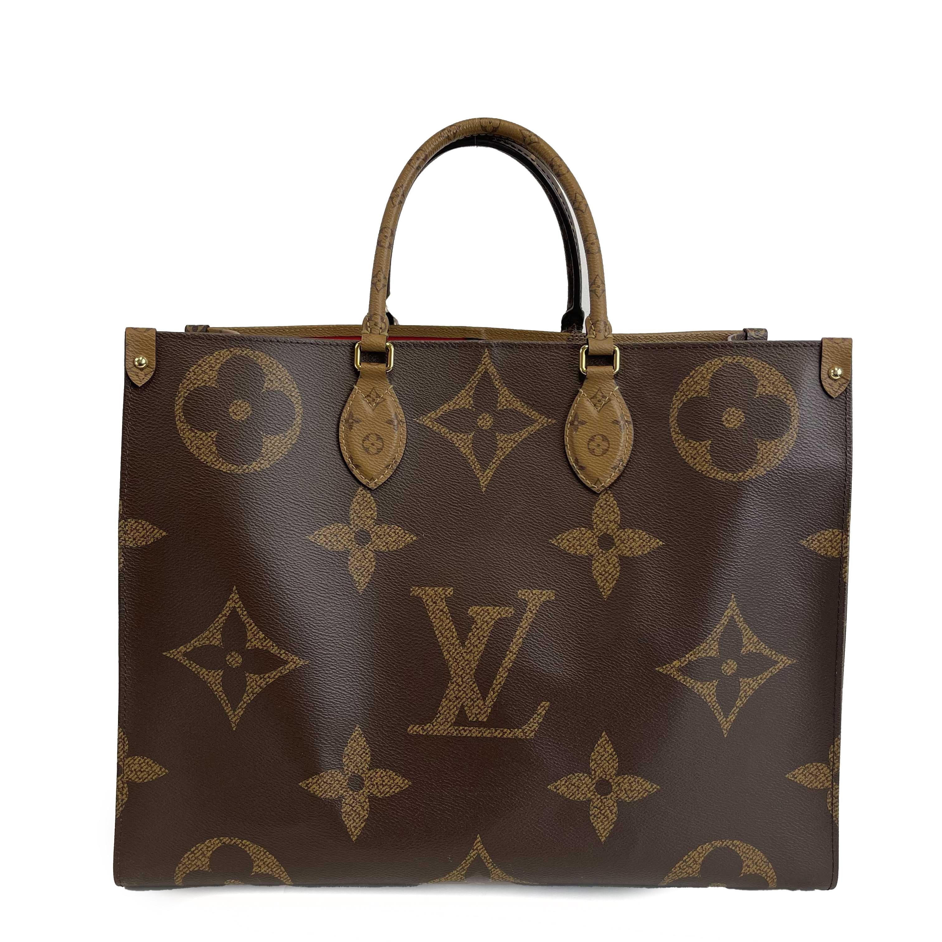 	Louis Vuitton - OnTheGo GM Monogram Tote Reverse - Brown w/ Shoulder Strap 4