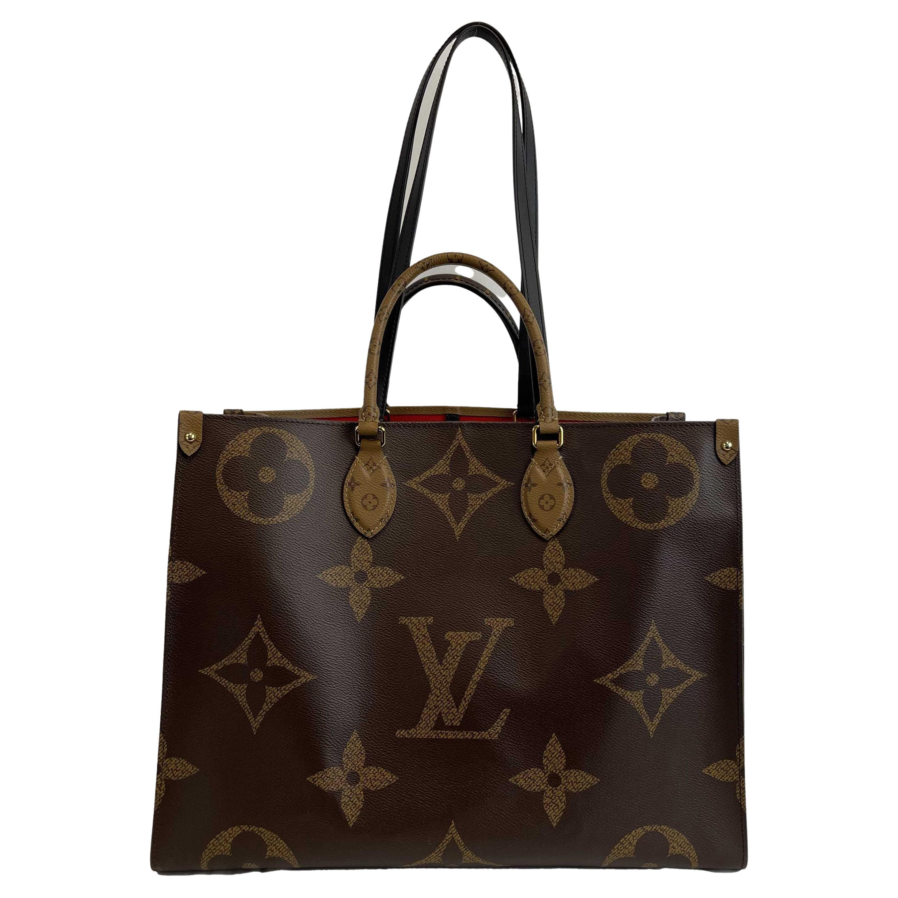 	Louis Vuitton - OnTheGo GM Monogram Tote Reverse - Brown w/ Shoulder Strap