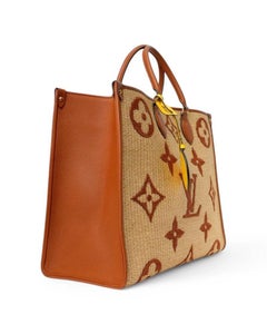 Louis Vuitton OnTheGo GM Raffia Giant Monogram Camel