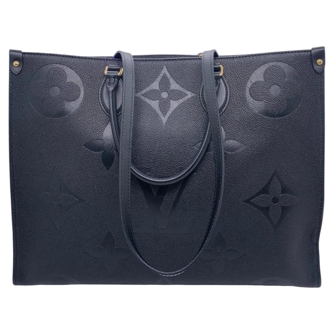 Louis Vuitton OnTheGo GM tote 2way Shoulder Bag Noir Monogram Empreinte For Sale
