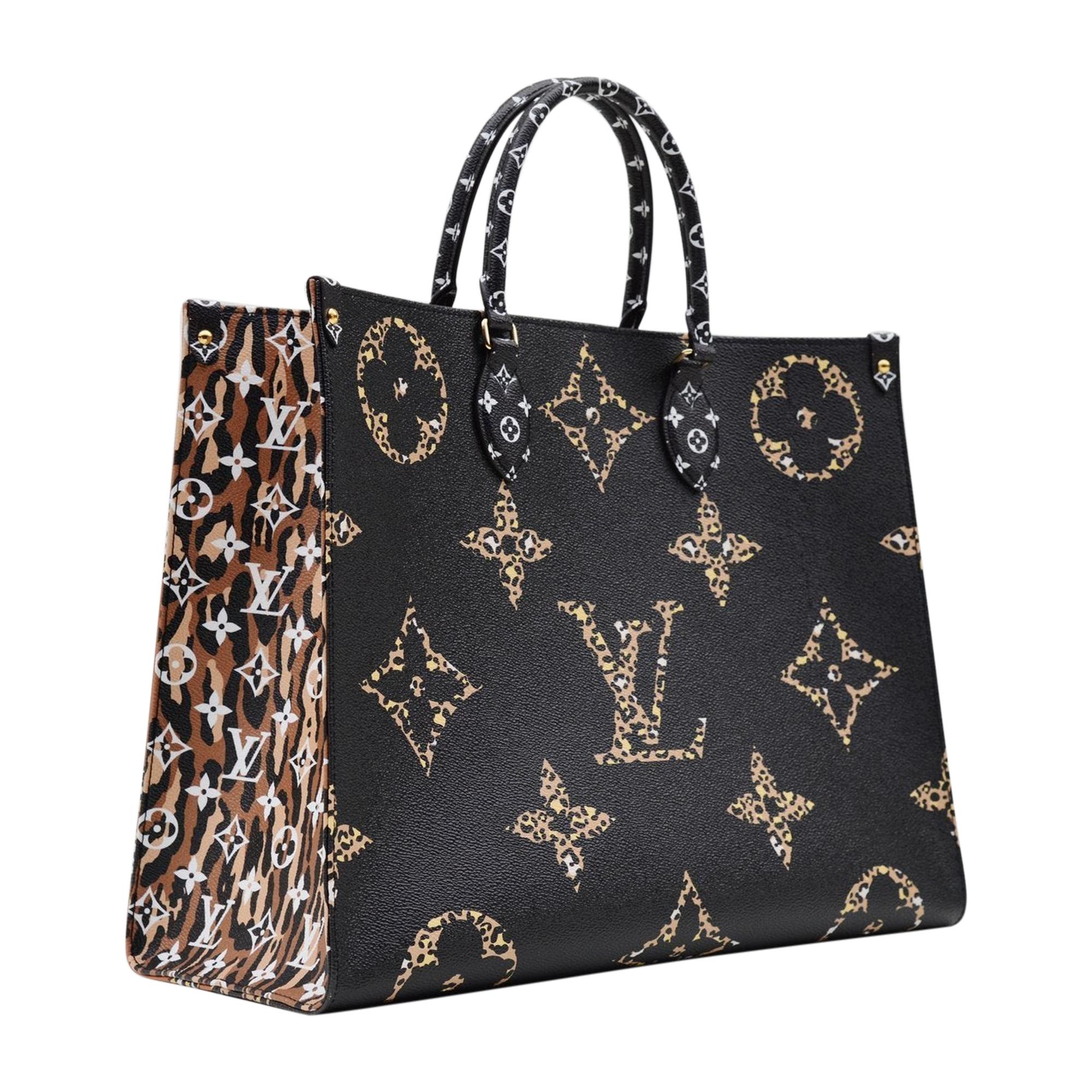 Sold at Auction: Louis Vuitton New Jungle Neverfull Leather Tote