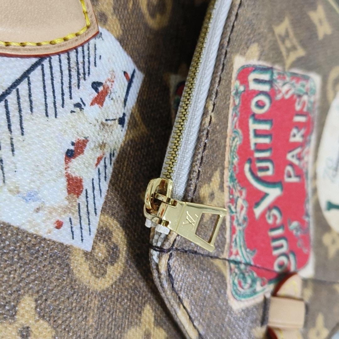 Louis Vuitton OnTheGo Large Hotel Label Marrone Monogram Crossbody Toteo in vendita 5