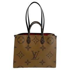 Louis Vuitton - Onthego MM - Brown and Tan Monogram Canvas Tote / Shoulder Strap