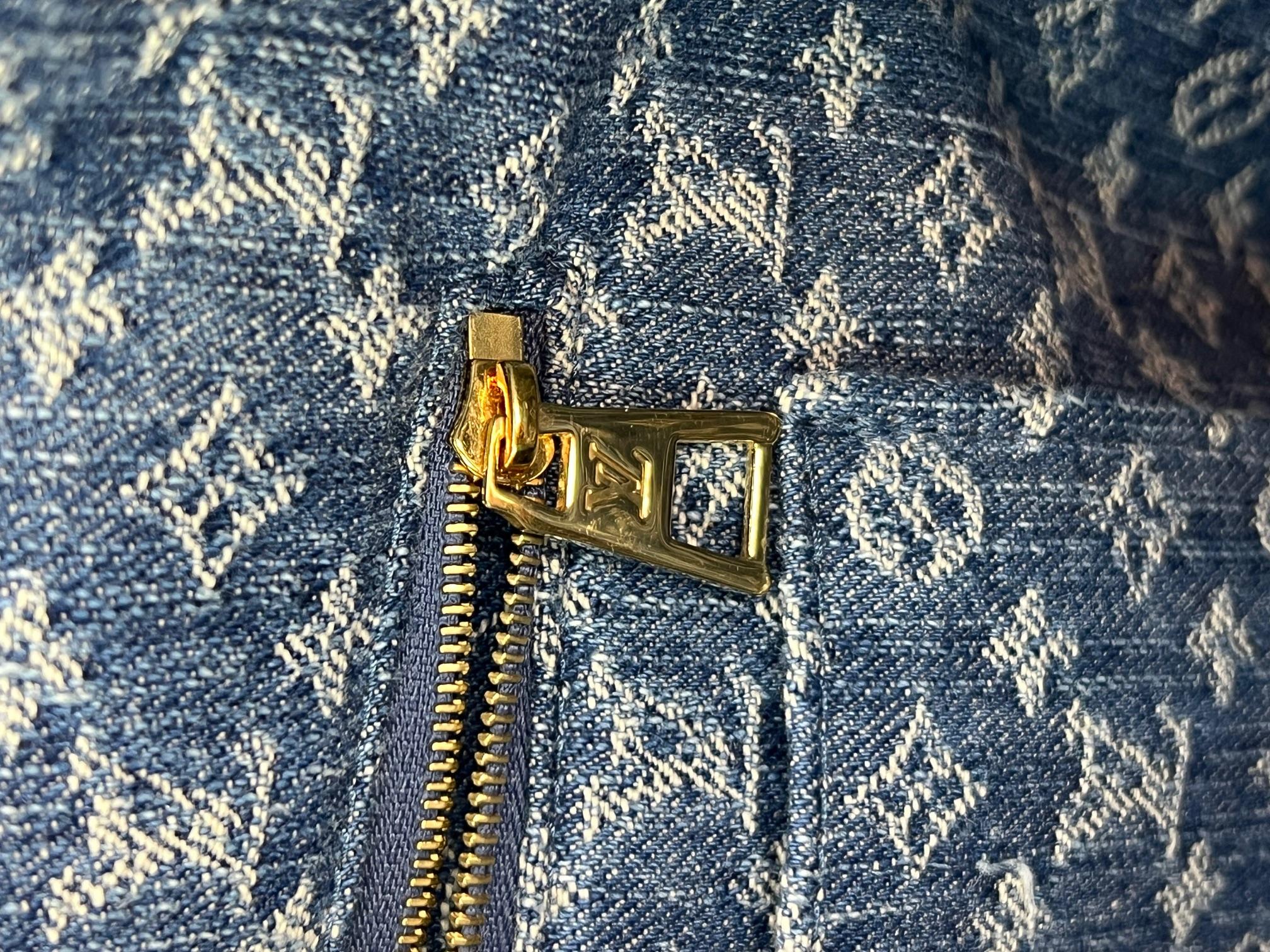 LOUIS VUITTON Onthego MM Denim Remix 2024 Vachetta Trim Tote Rare 2