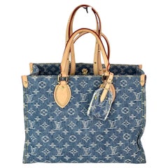 LOUIS VUITTON Onthego MM Denim Remix 2024 Vachetta Trim Tote Rare