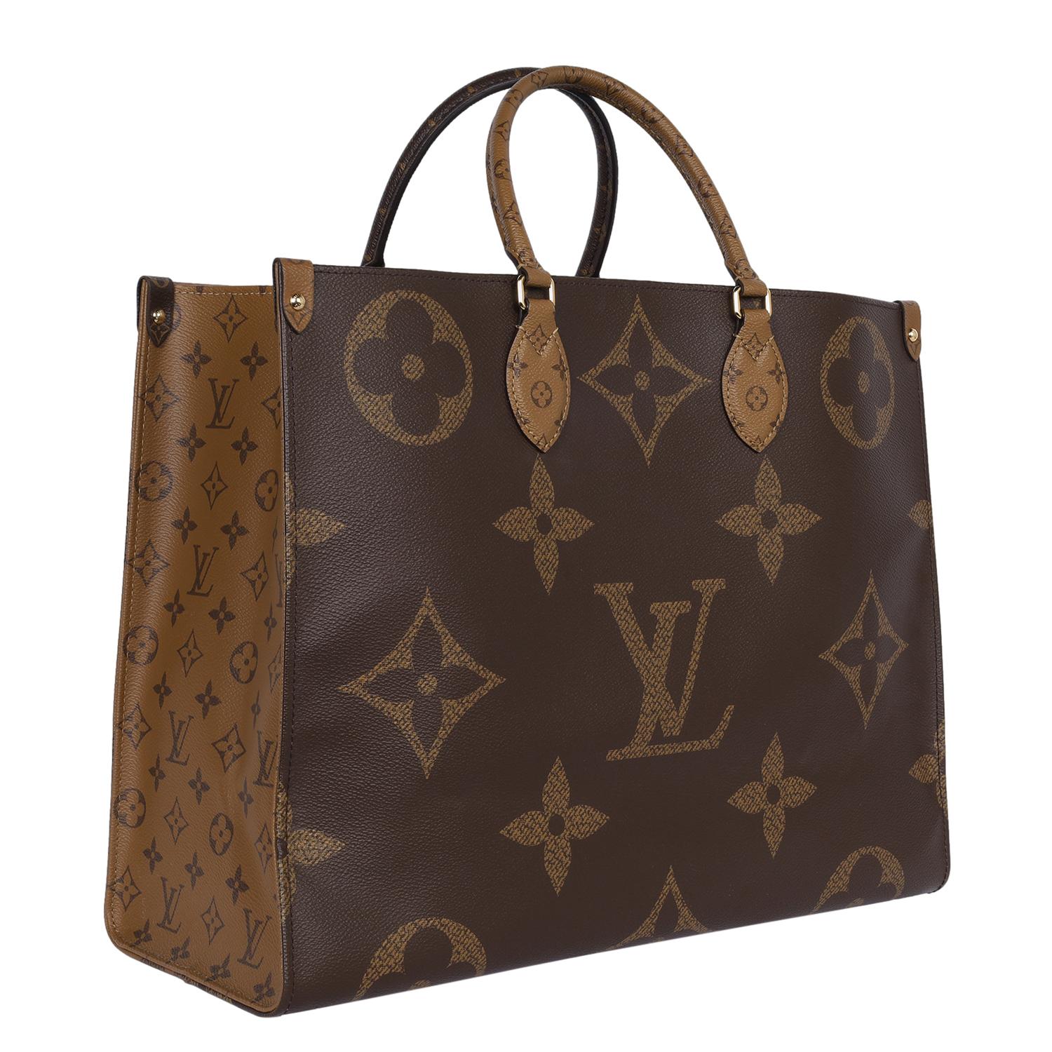 Donna Louis Vuitton Onthego Monogram MM Reverse Monogram Tote Gigante in vendita