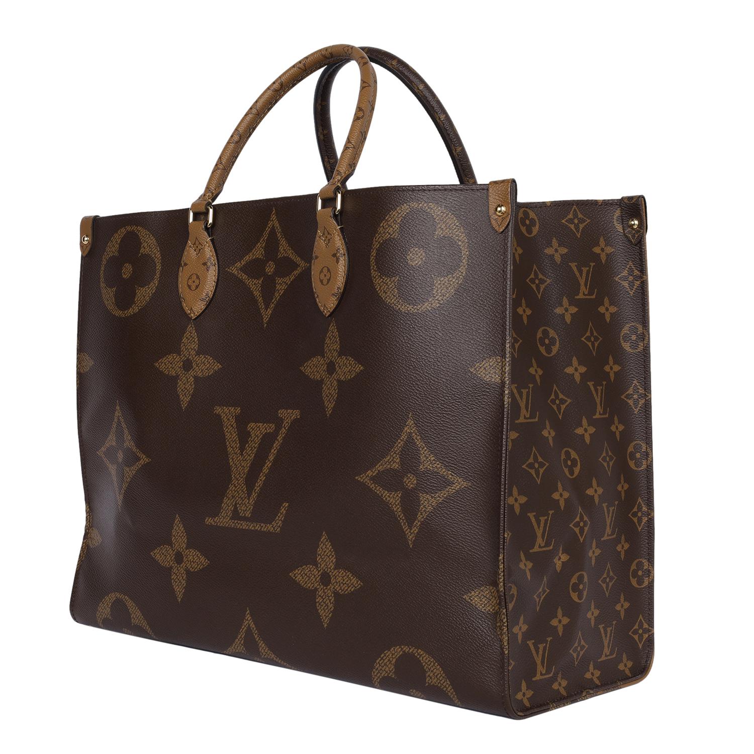 Louis Vuitton Onthego Monogram MM Reverse Monogram Tote Gigante in vendita 1