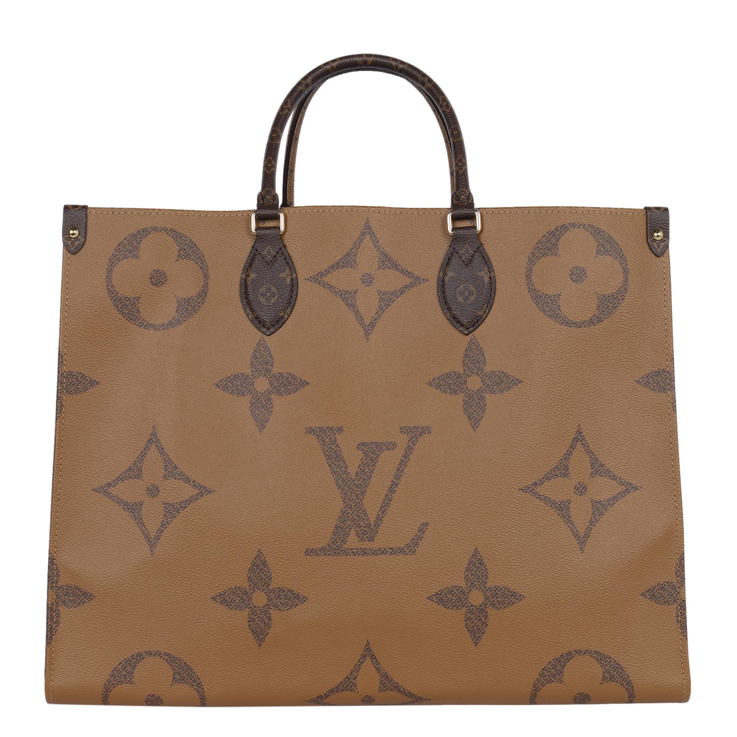 Louis Vuitton Onthego Monogram MM Reverse Monogram Tote Gigante in vendita 2