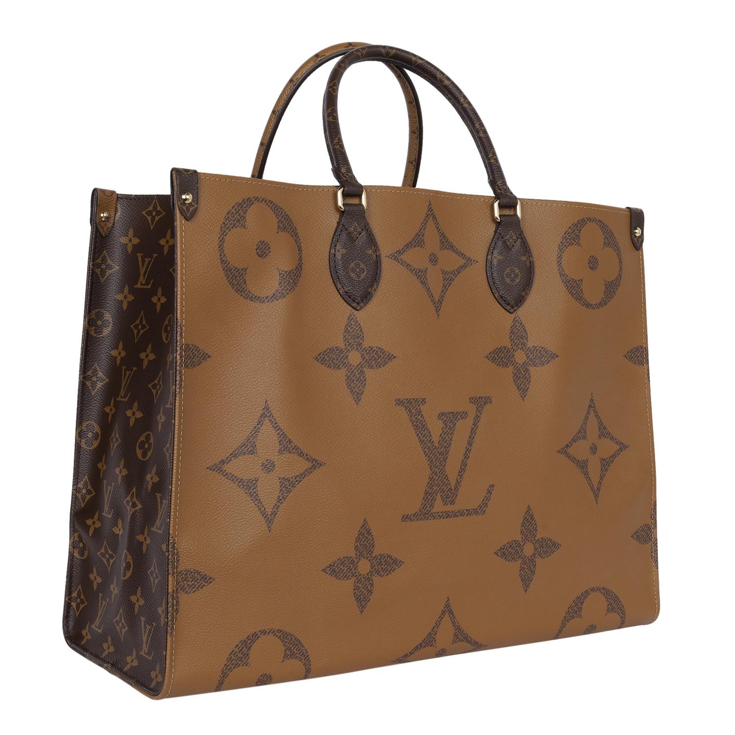 Louis Vuitton Onthego Monogram MM Reverse Monogram Tote Gigante in vendita 3
