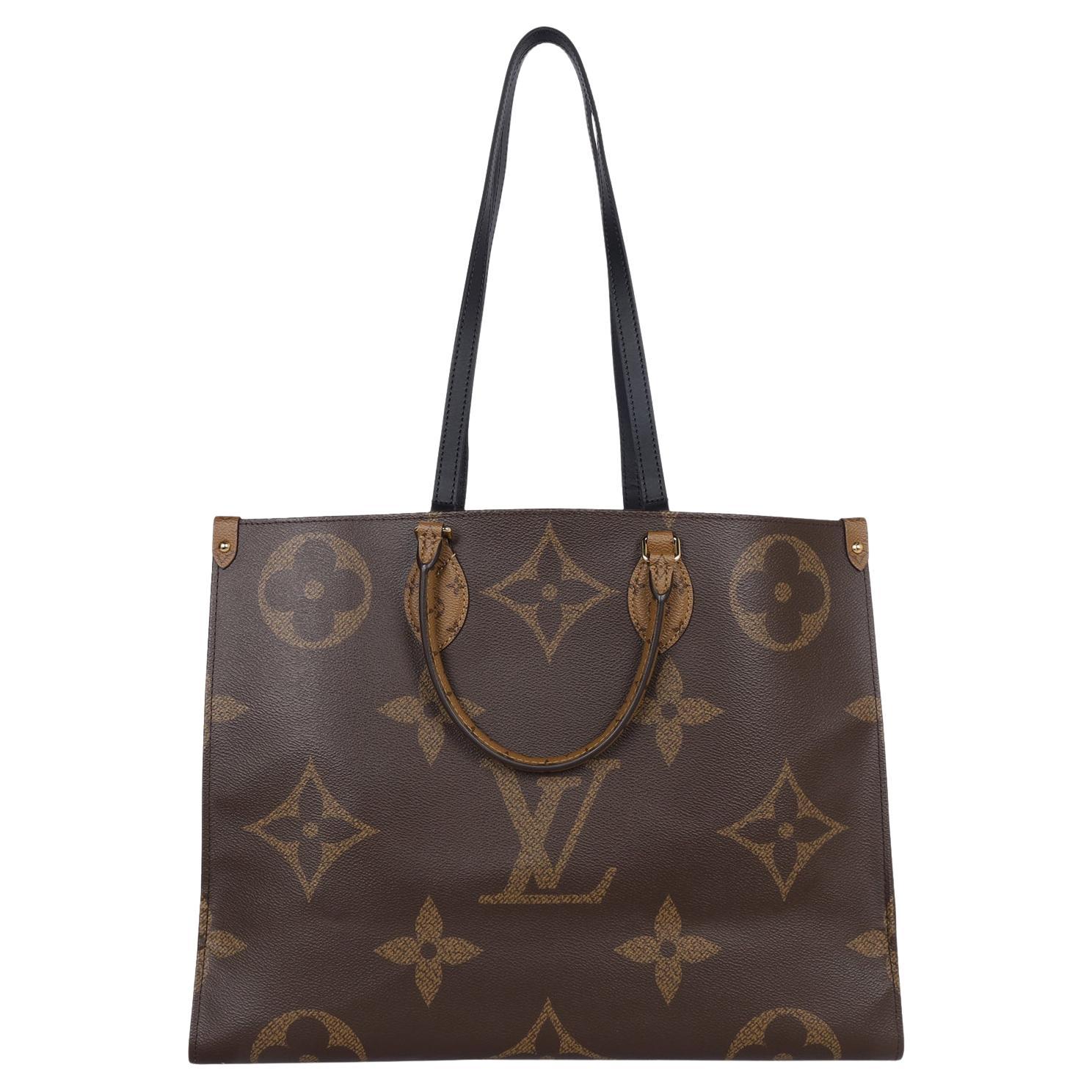 Louis Vuitton Onthego Monogram MM Reverse Monogram Tote Gigante in vendita