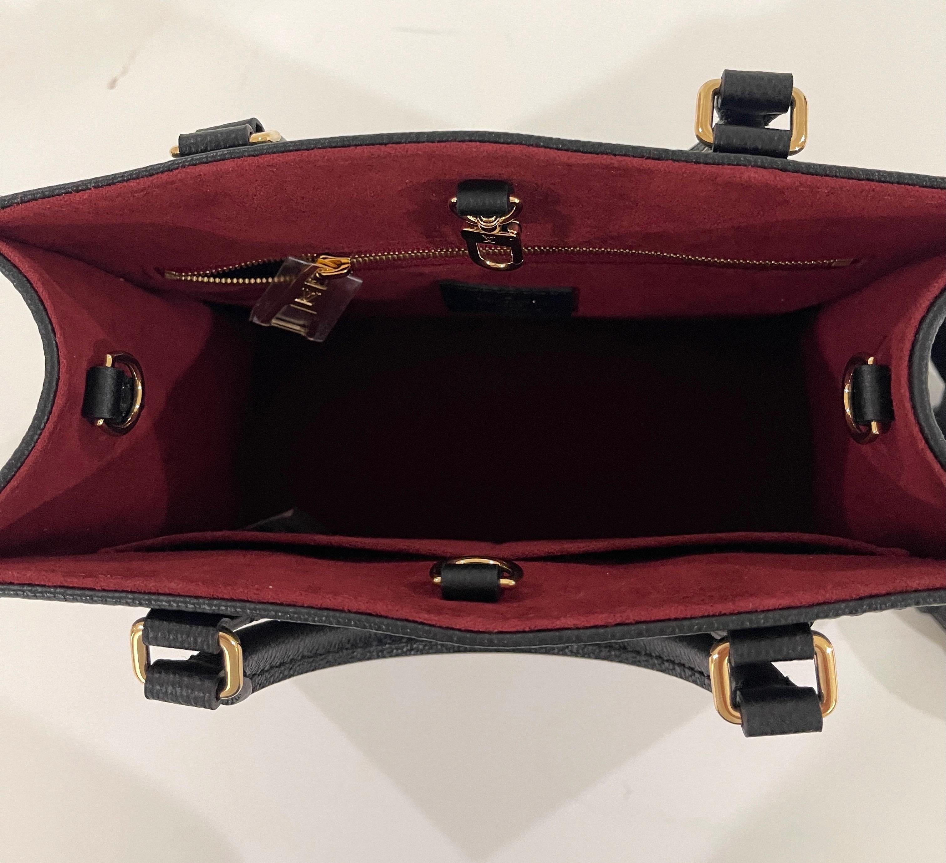 Black Louis Vuitton ONTHEGO PM M45659 BICOLOR MONOGRAM EMPREINTE LEATHER