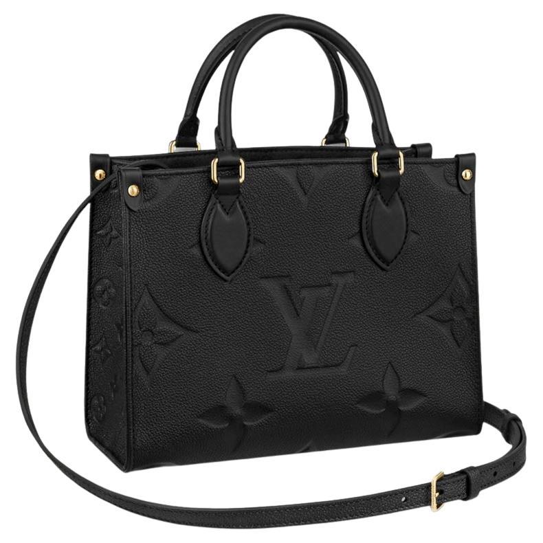 Louis Vuitton Onthego PM Tote Bag Colours Black Monogram Empreinte Leather For Sale at 1stDibs