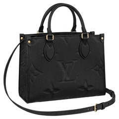 Louis Vuitton Onthego PM Tote Bag Colours Black Monogram Empreinte Leather