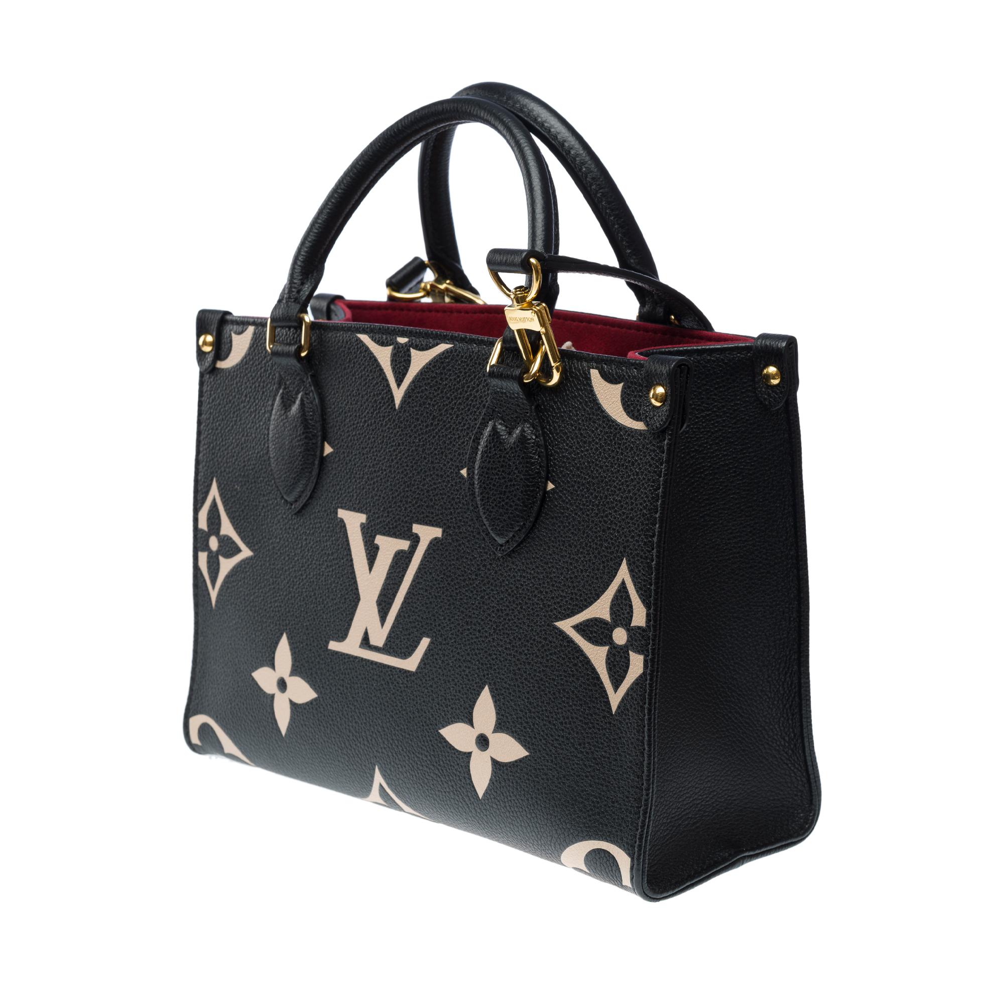 Women's Louis Vuitton OnTheGo PM tote bag in Monogram Empreinte leather, GHW For Sale