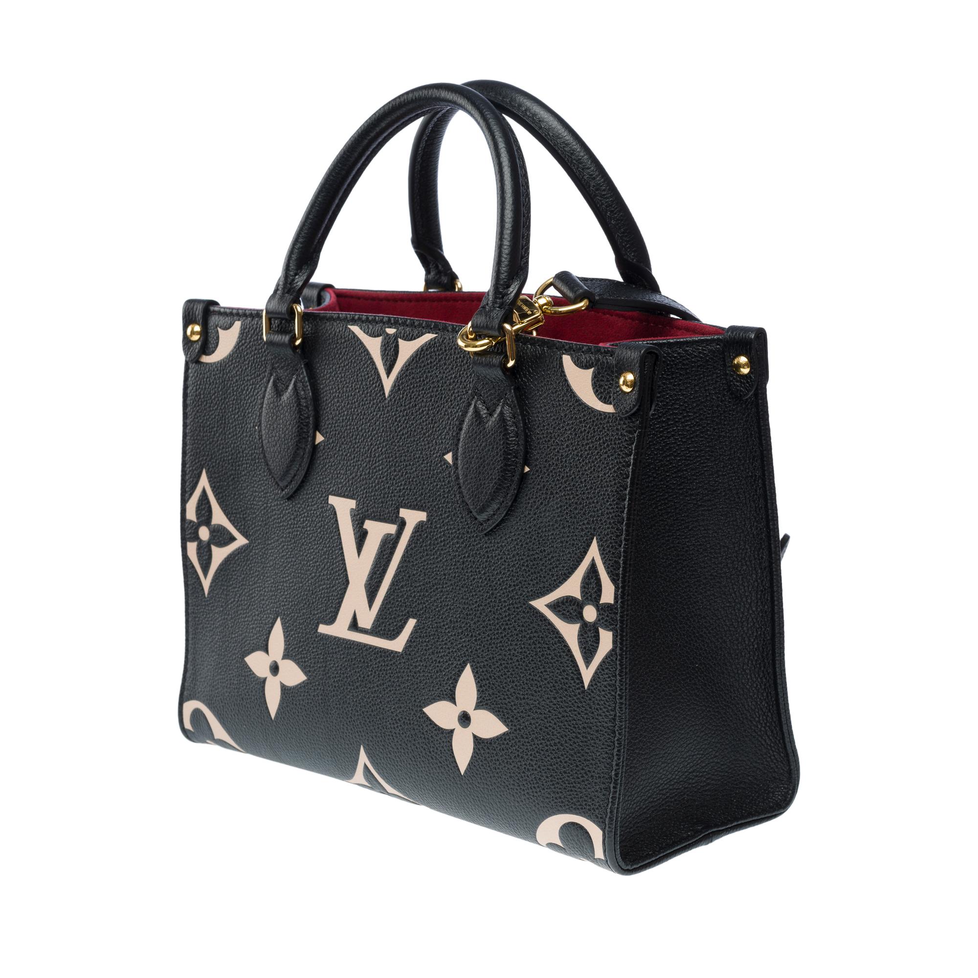Louis Vuitton OnTheGo PM tote bag in Monogram Empreinte leather, GHW For Sale 1