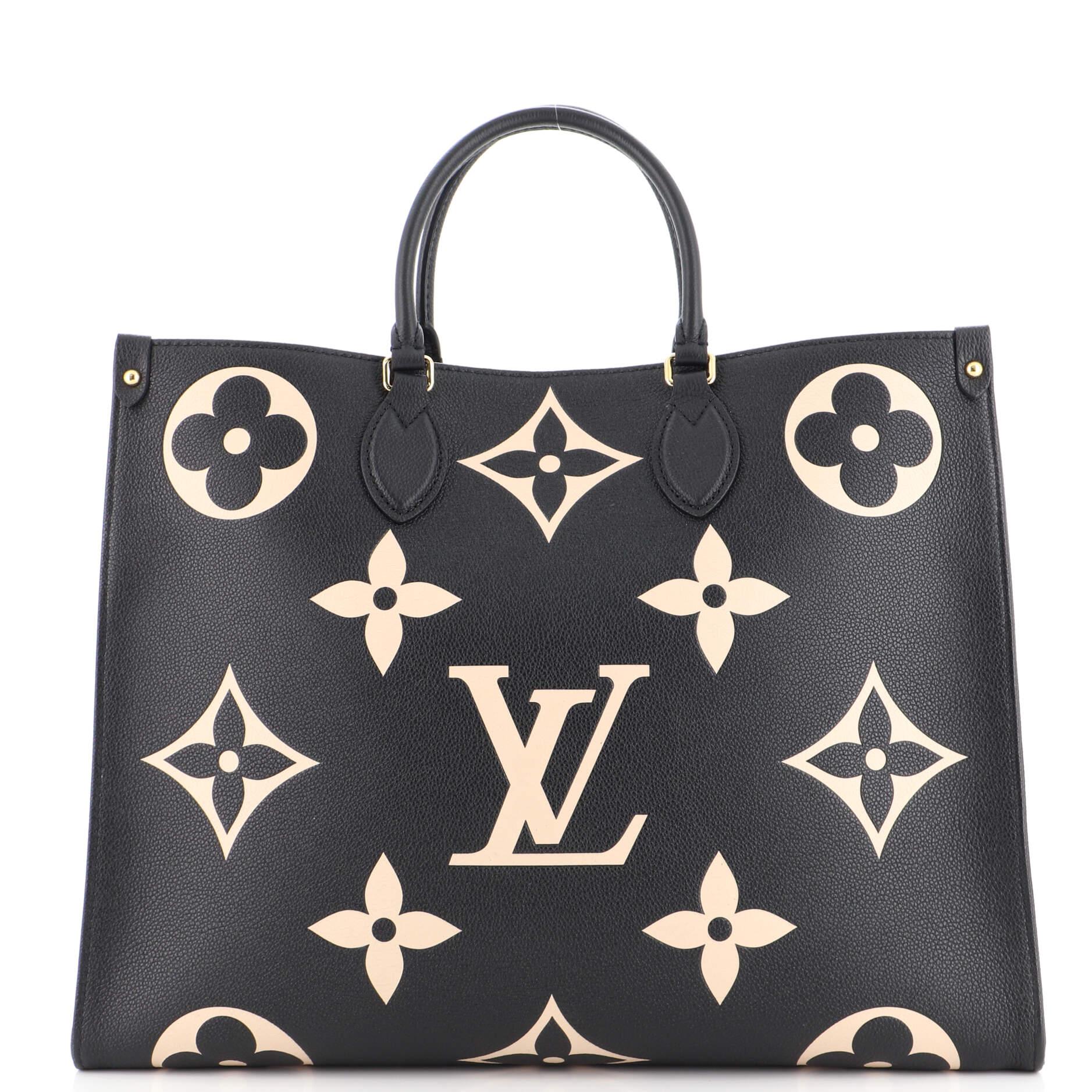 Louis Vuitton OnTheGo Tote Bicolor Monogram Empreinte Giant GM In Good Condition In NY, NY