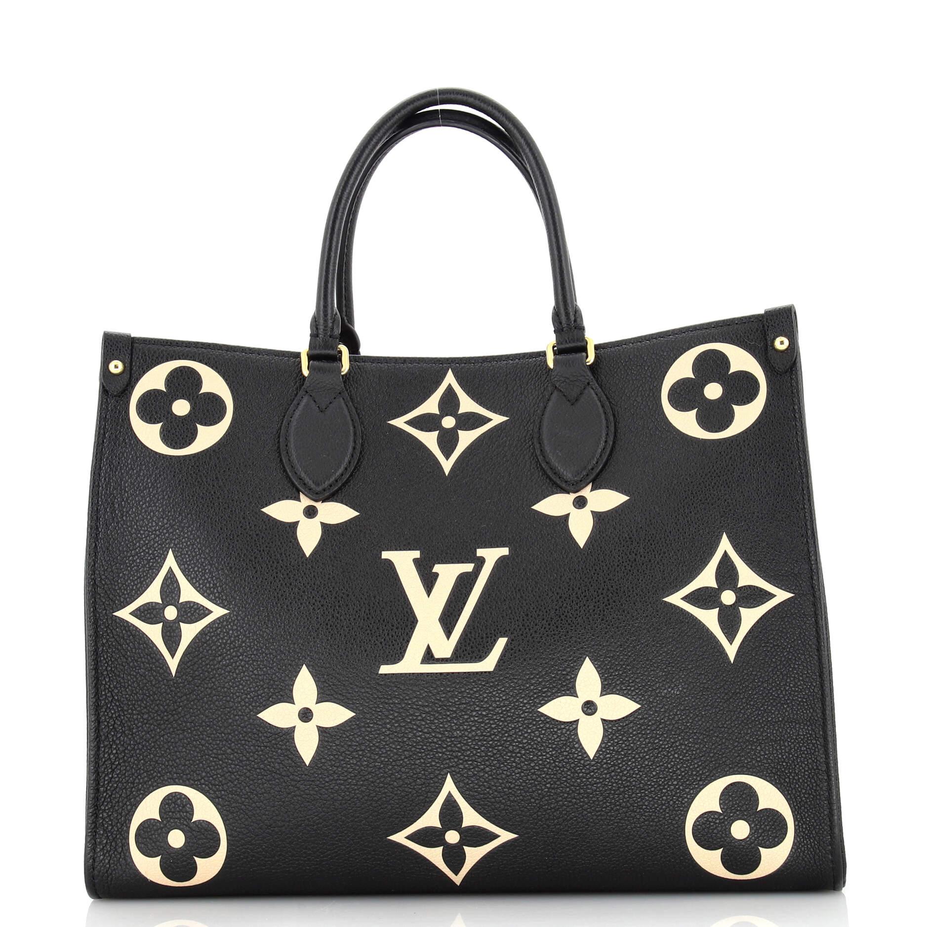 Louis Vuitton OnTheGo Tote Bicolor Monogram Empreinte Giant MM In Good Condition In NY, NY