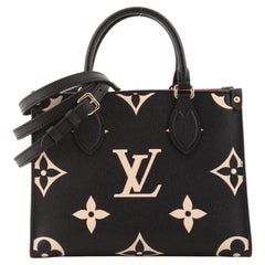 Louis Vuitton OnTheGo Tragetasche mit zweifarbigem Monogramm Empreinte Giant PM