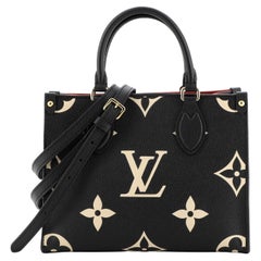 Louis Vuitton OnTheGo Tragetasche mit zweifarbigem Monogramm Empreinte Giant PM