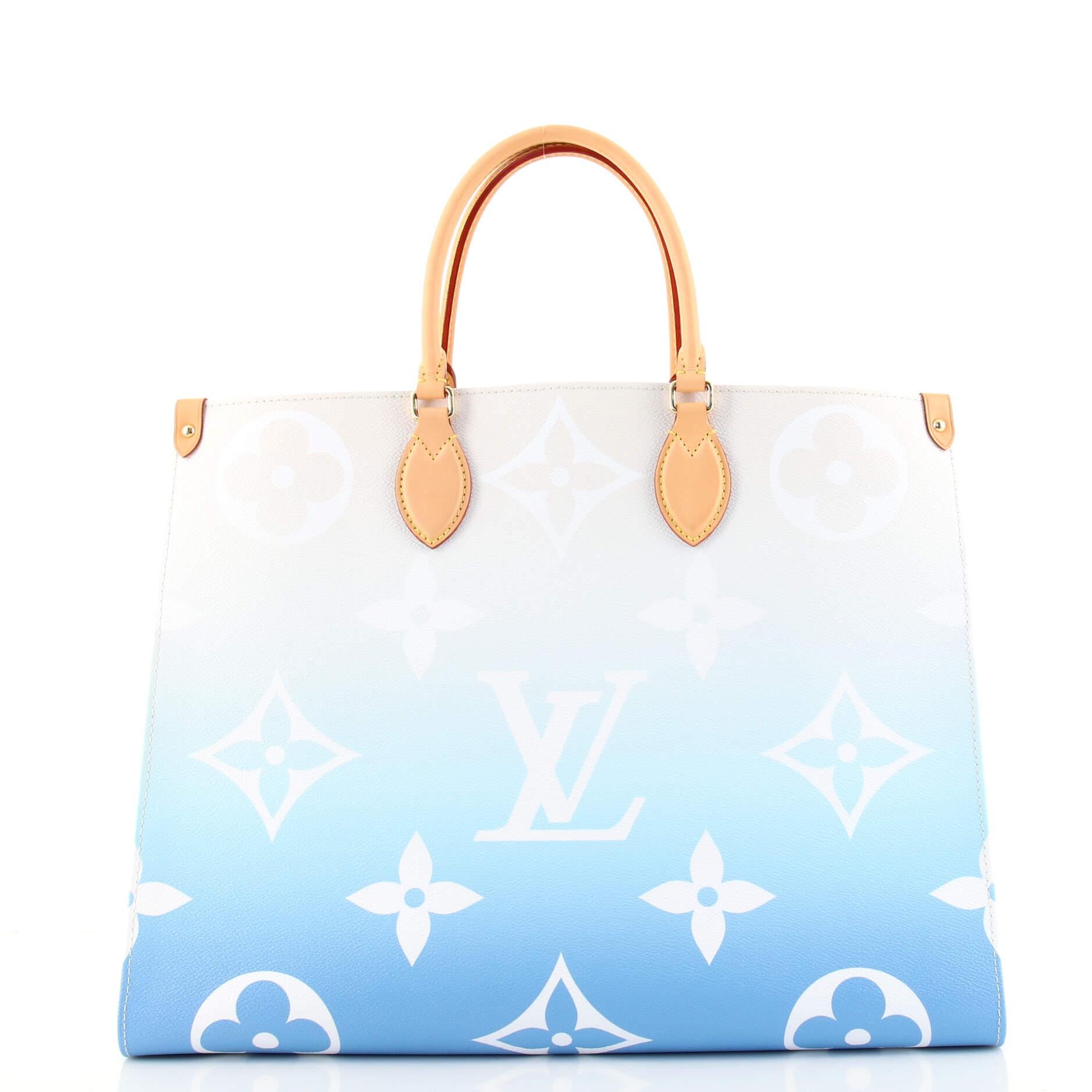 Blue Louis Vuitton OnTheGo Tote By The Pool Monogram Giant GM