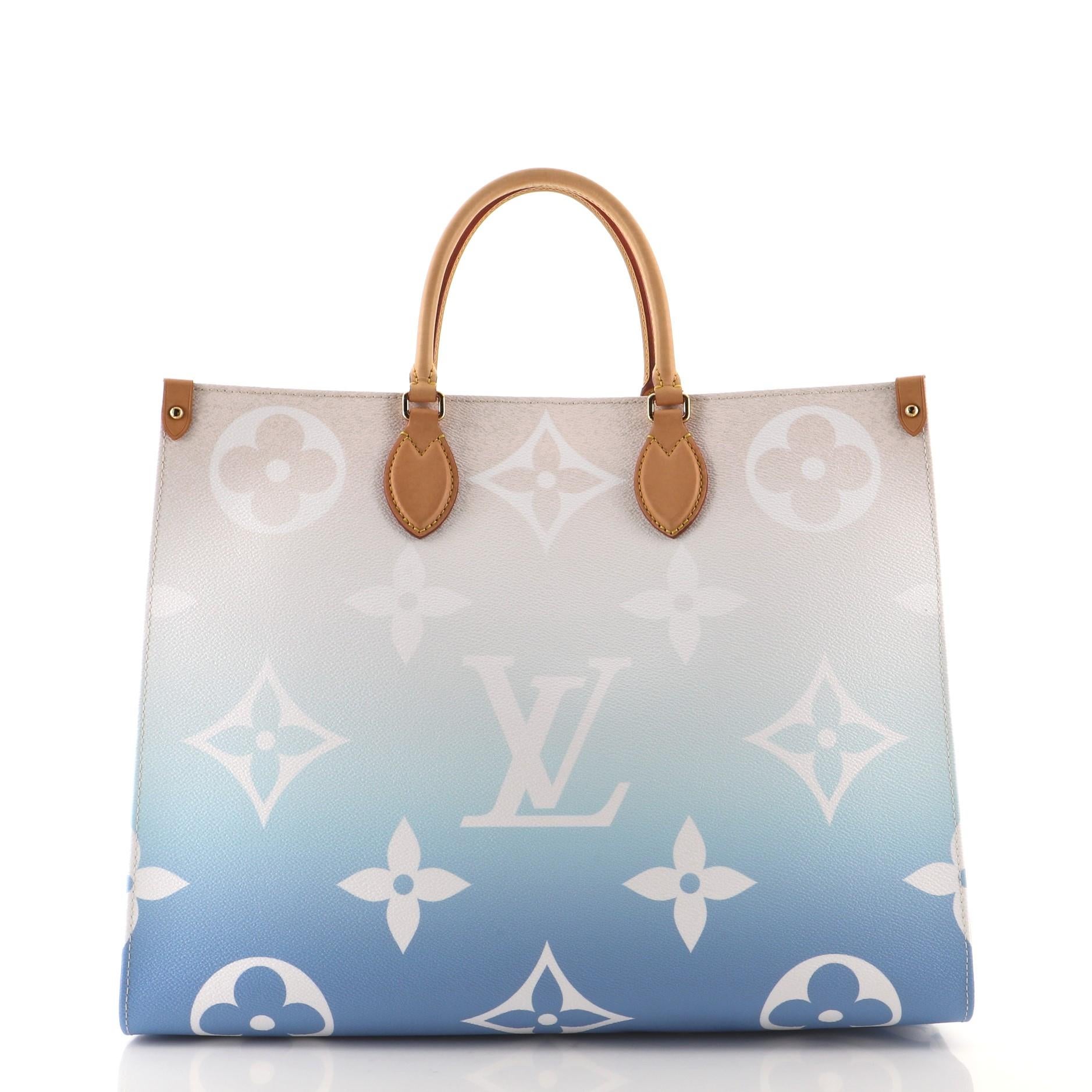 Gray Louis Vuitton OnTheGo Tote By The Pool Monogram Giant GM