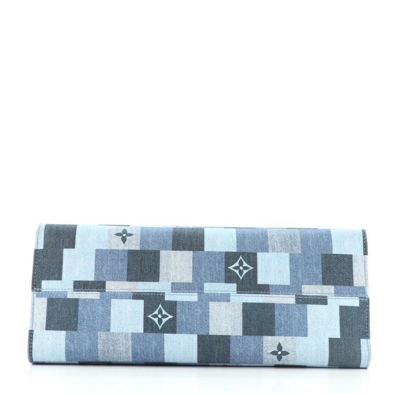 Women's or Men's Louis Vuitton OnTheGo Tote Damier and Monogram Patchwork Denim GM