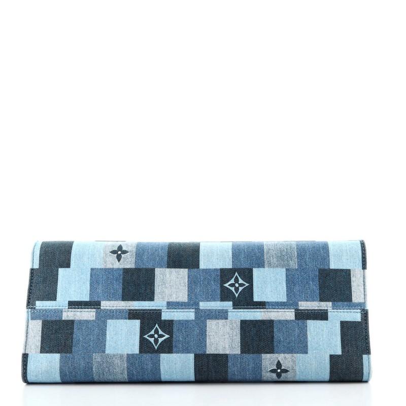 Women's or Men's Louis Vuitton OnTheGo Tote Damier and Monogram Patchwork Denim GM