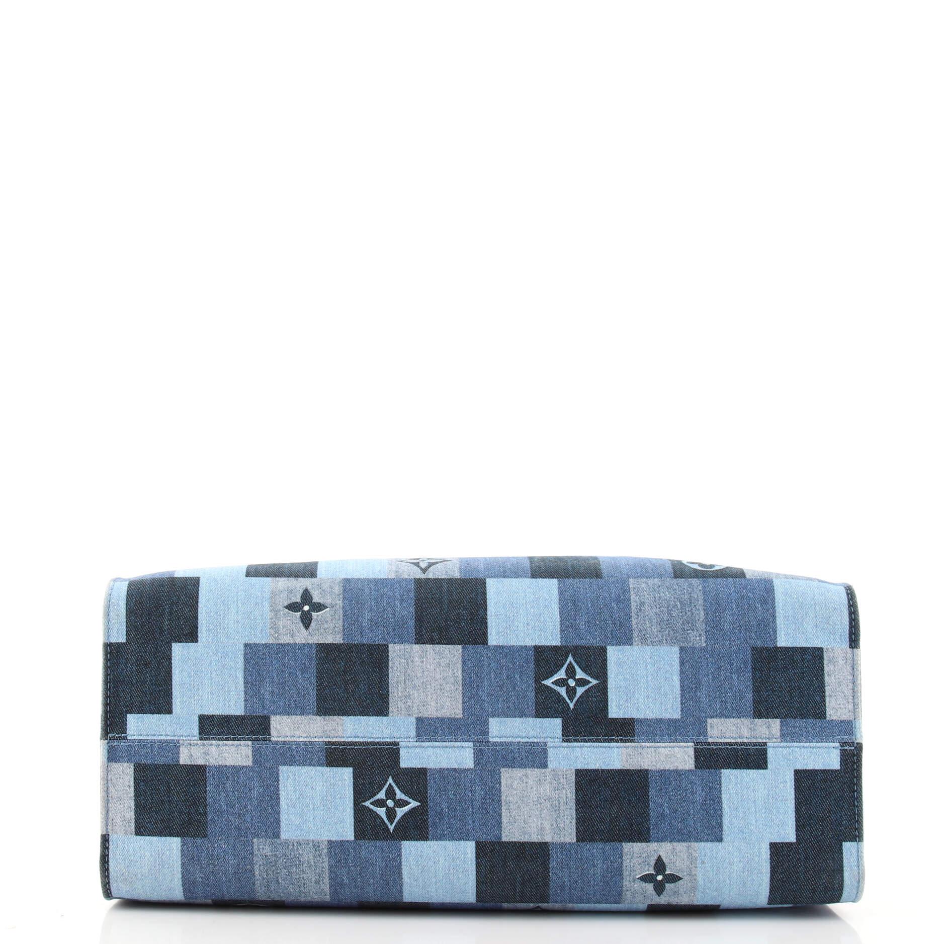 Women's or Men's Louis Vuitton OnTheGo Tote Damier and Monogram Patchwork Denim GM