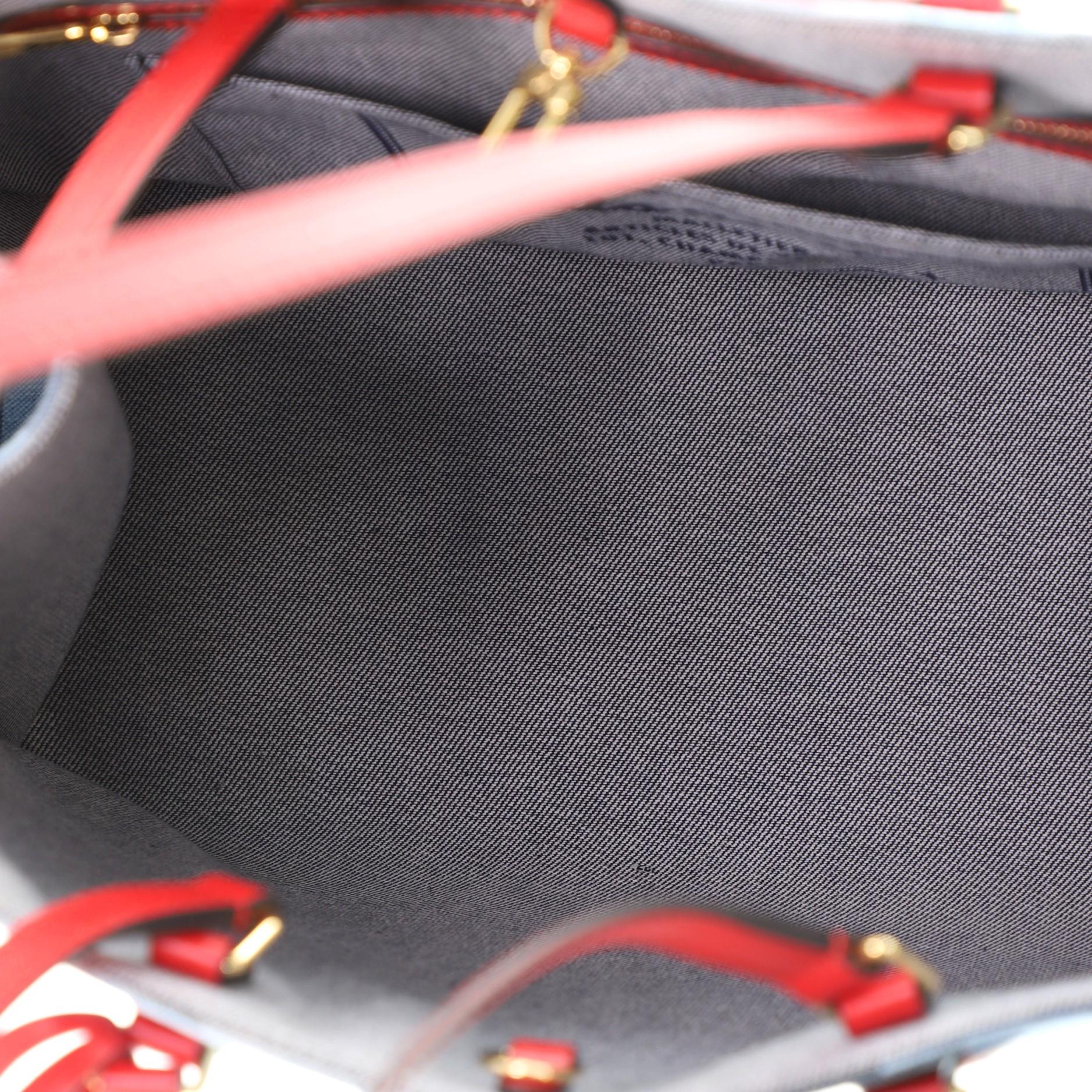 Louis Vuitton OnTheGo Tote Damier and Monogram Patchwork Denim GM 1