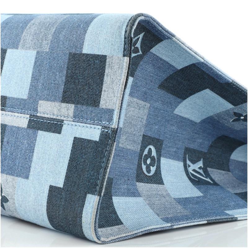 Louis Vuitton OnTheGo Tote Damier and Monogram Patchwork Denim GM 2