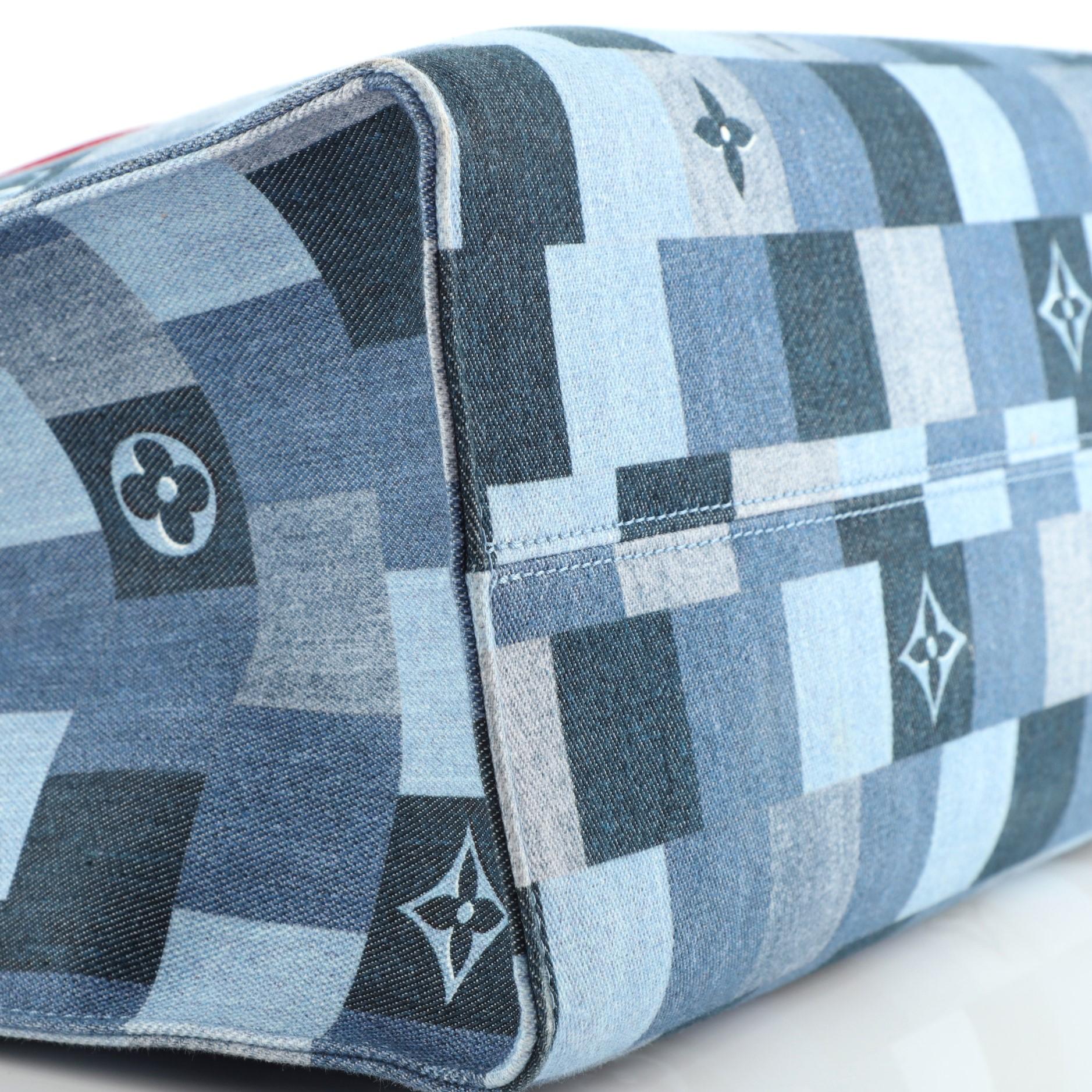 Louis Vuitton OnTheGo Tote Damier and Monogram Patchwork Denim GM 2