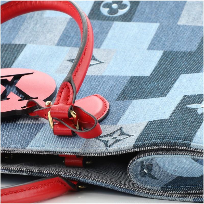 Louis Vuitton OnTheGo Tote Damier and Monogram Patchwork Denim GM 3