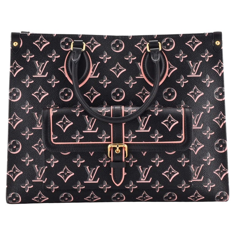 Louis Vuitton Red Tie-Dye Giant Monogram Escale Coated Canvas Onthego GM Silver Hardware, 2020, Pink/Red Womens Handbag