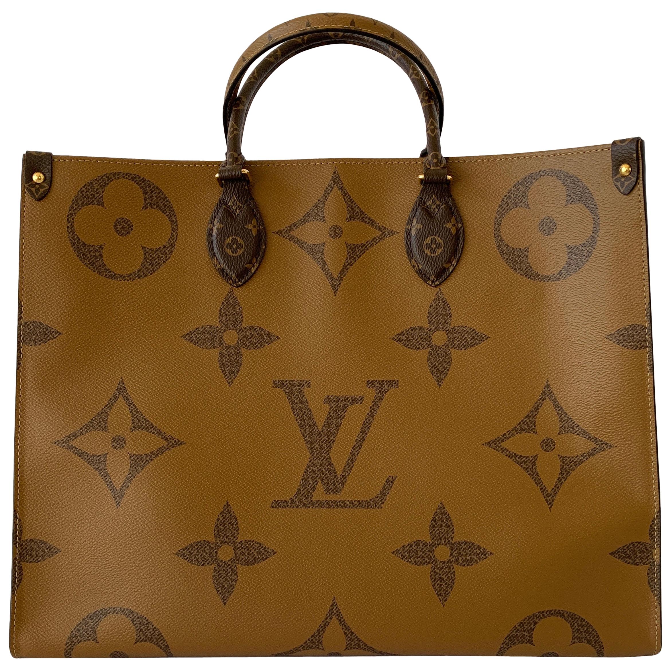 Louis Vuitton, Bags, Louis Vuitton Denim Patchwork Onthego Gm Rouge Tote