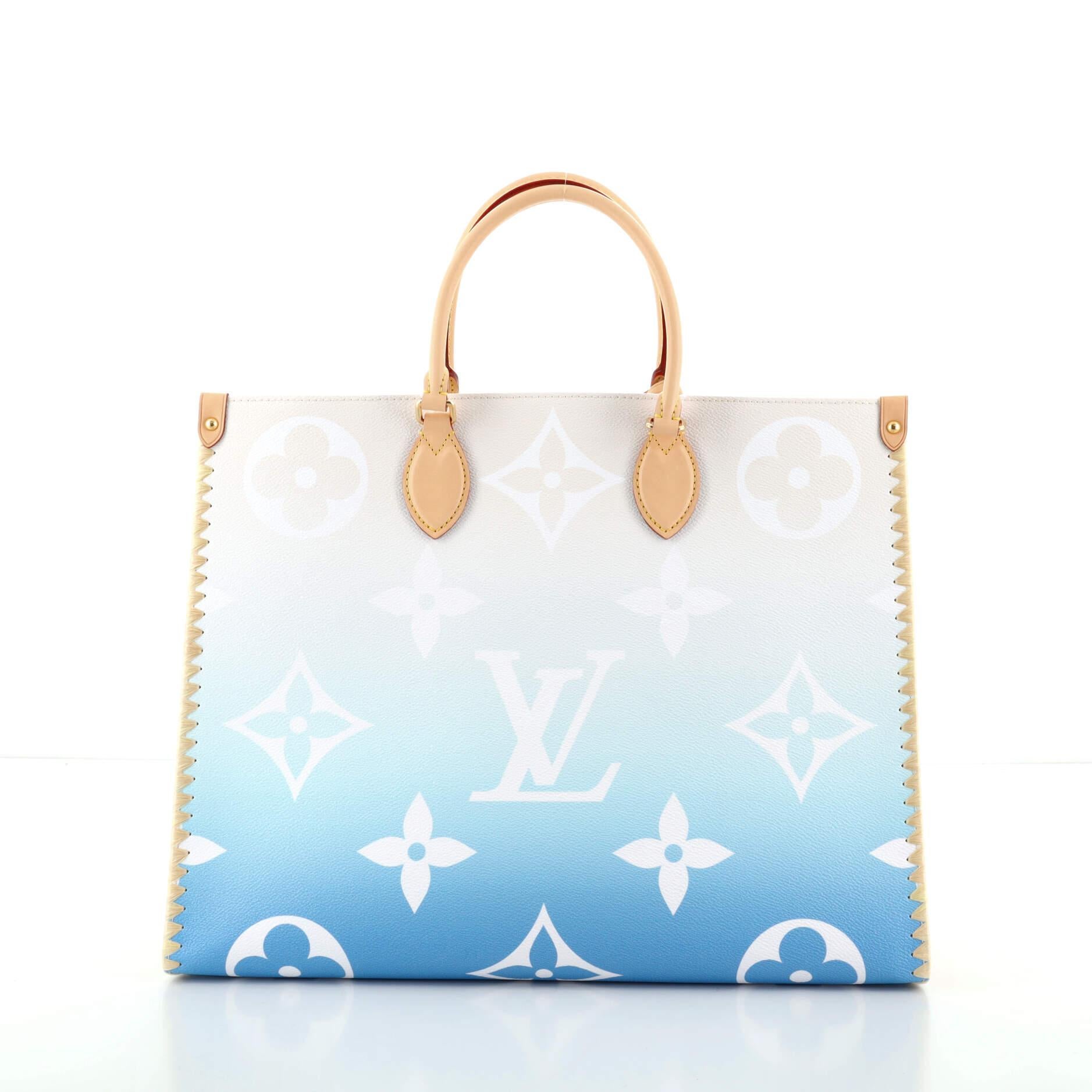 Gray Louis Vuitton OnTheGo Tote Limited Edition Cities By The Pool