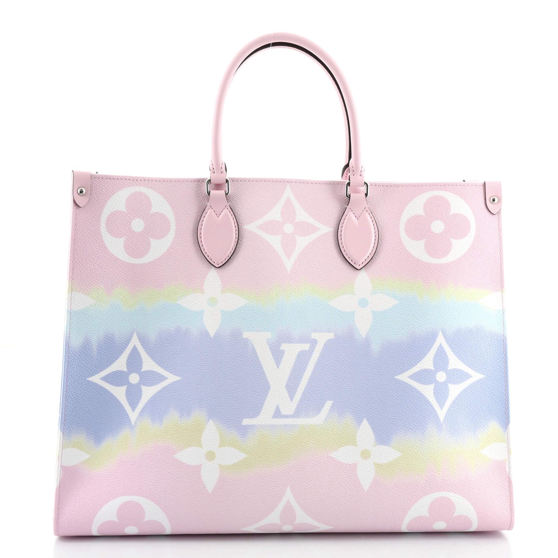 Gray Louis Vuitton OnTheGo Tote Limited Edition Cities Escale Monogram Giant G